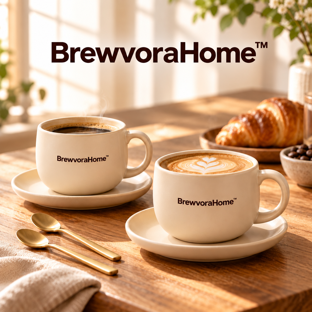 BrewvoraHome™ Ceramic Coffee Cup Set