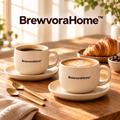 BrewvoraHome™ Ceramic Coffee Cup Set