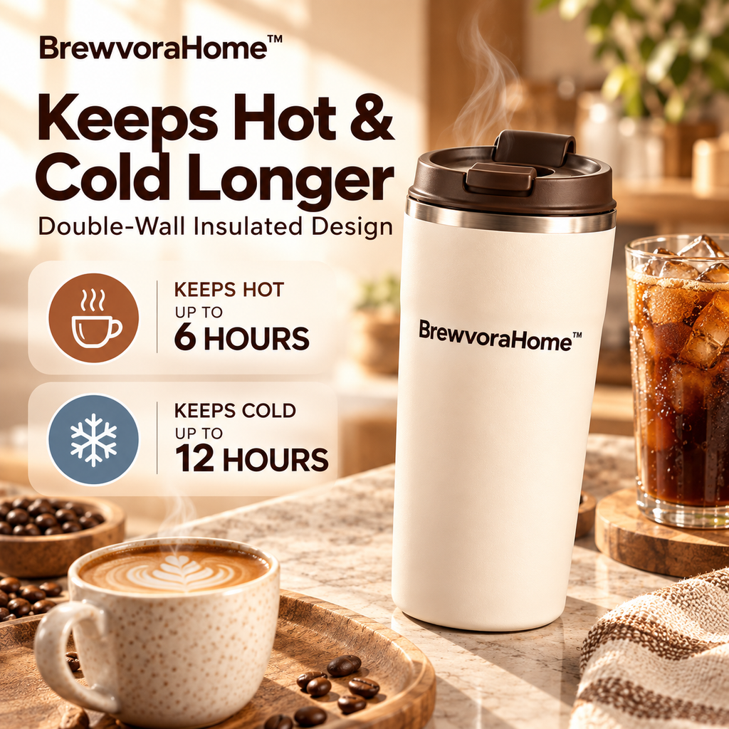BrewvoraHome™ Insulated Coffee Travel Mug