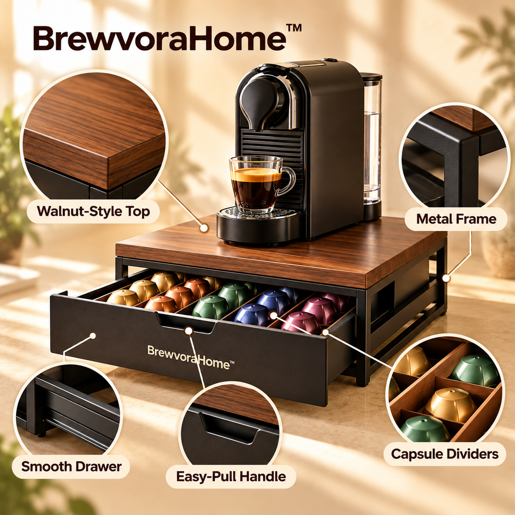 BrewvoraHome™ Coffee Capsule Storage Drawer