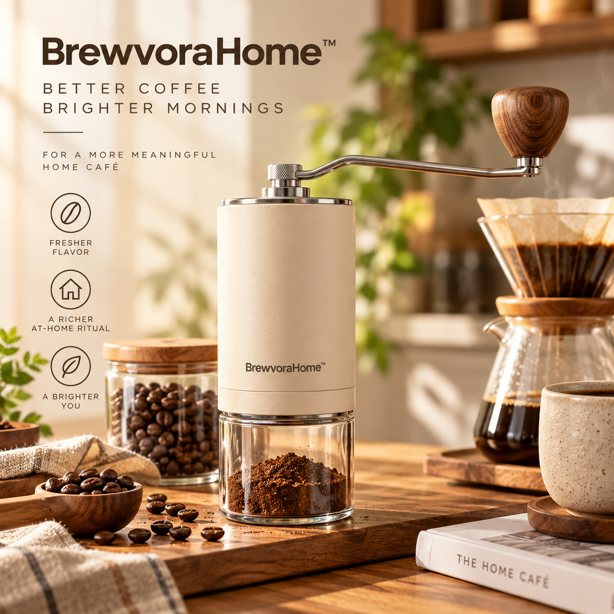 BrewvoraHome™ Manual Coffee Grinder