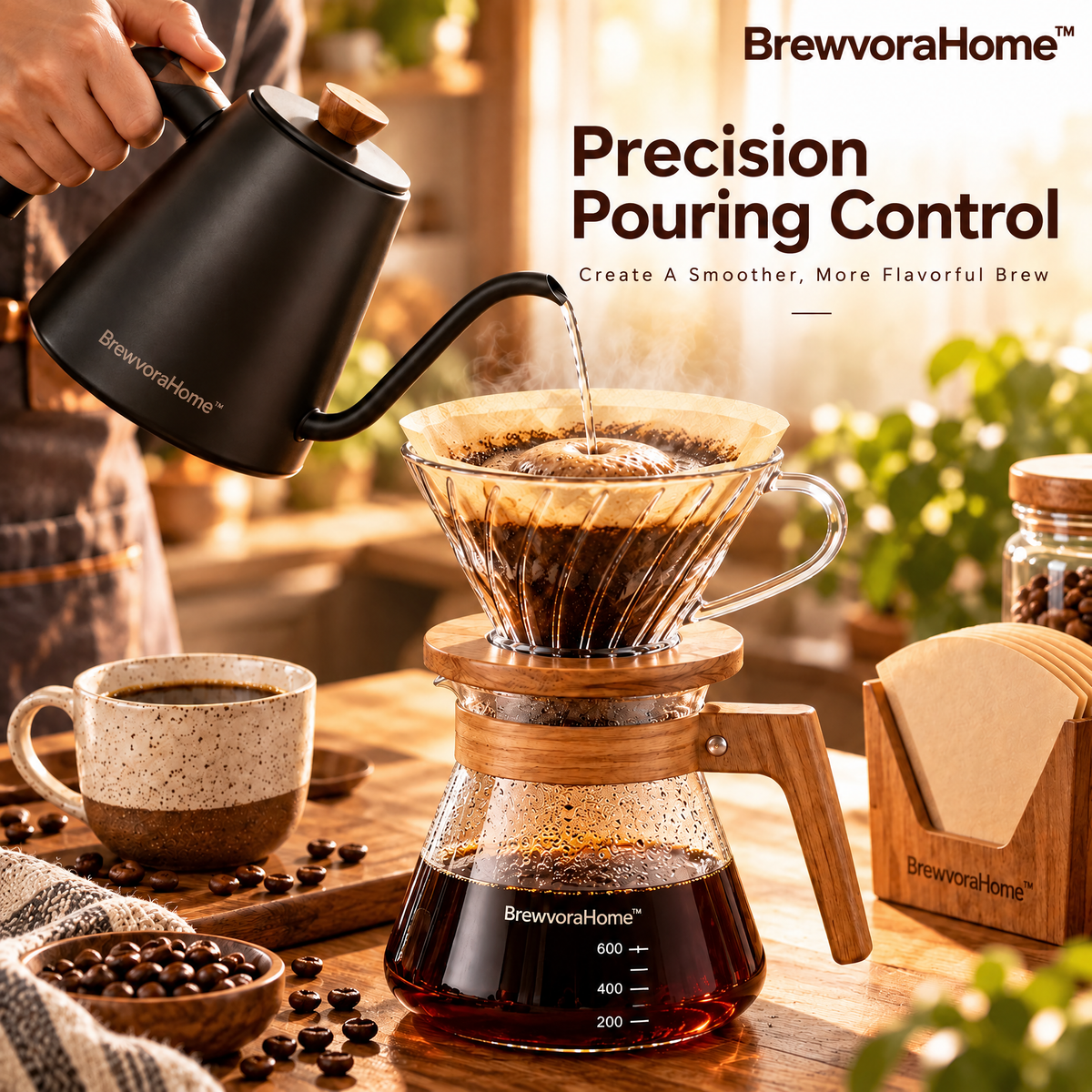 BrewvoraHome™ Pour Over Coffee Maker Set