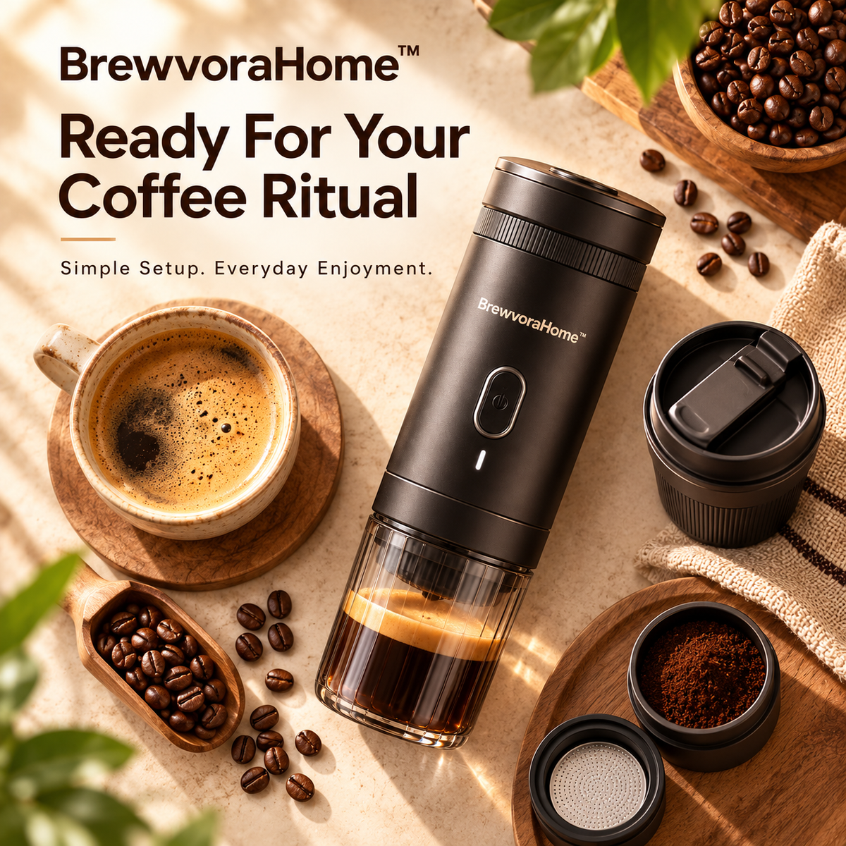 BrewvoraHome™ Portable Coffee Maker