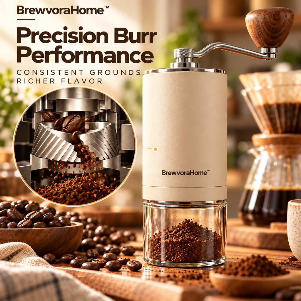 BrewvoraHome™ Manual Coffee Grinder