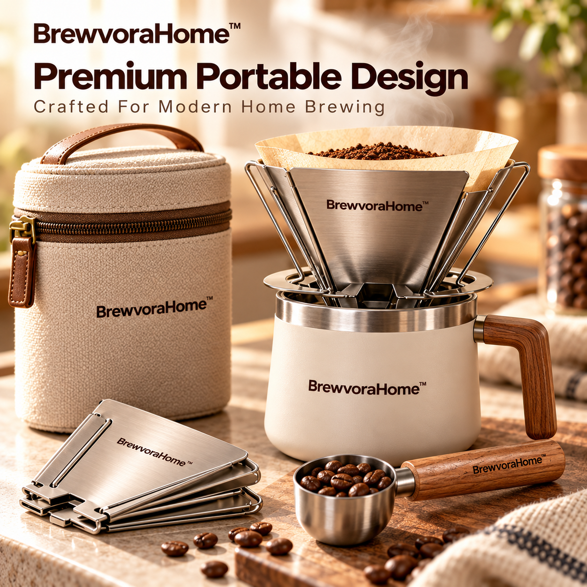BrewvoraHome™ Portable Coffee Filter Kit