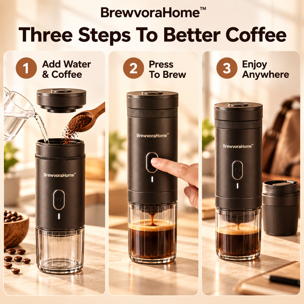 BrewvoraHome™ Portable Coffee Maker