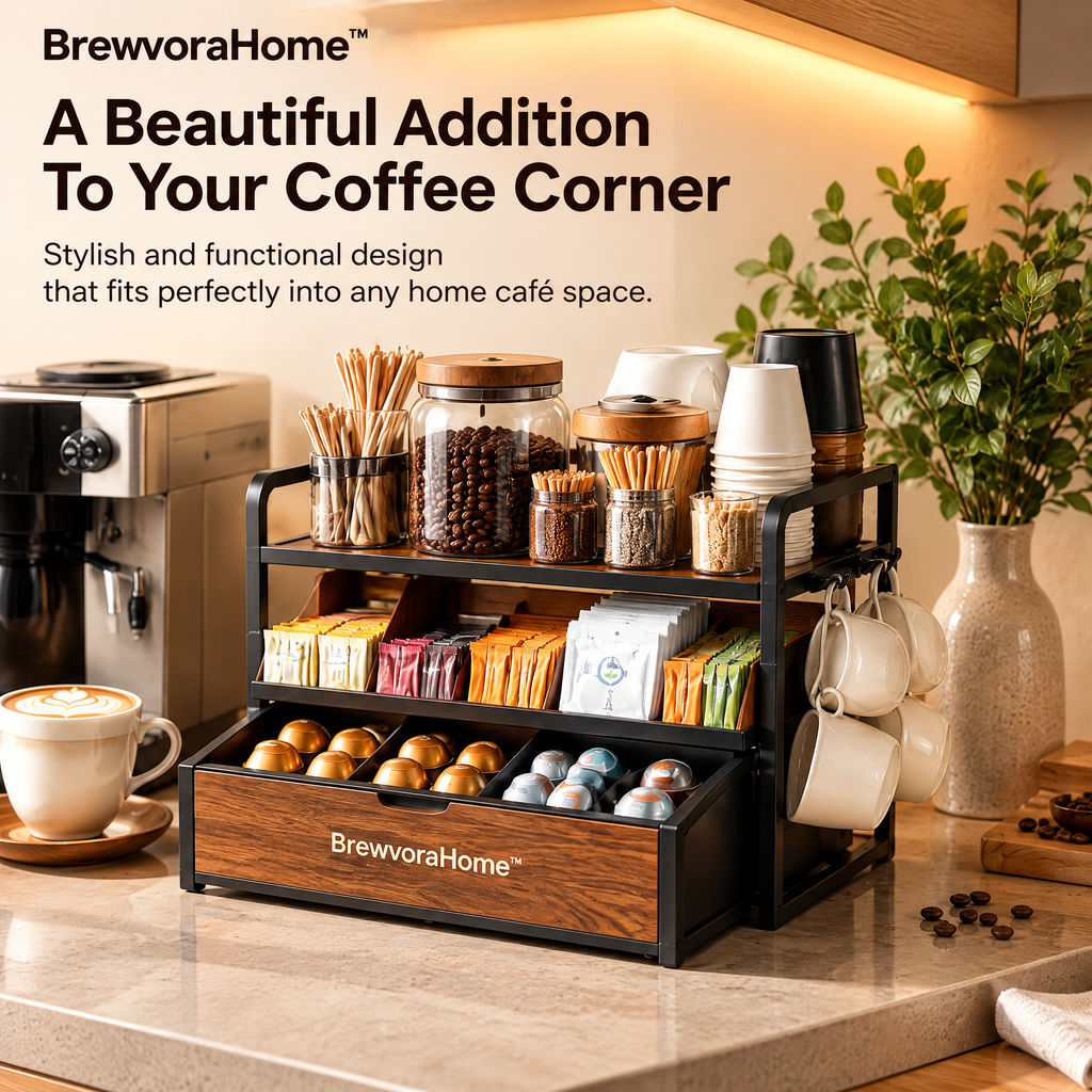 BrewvoraHome™ Coffee Station Organizer