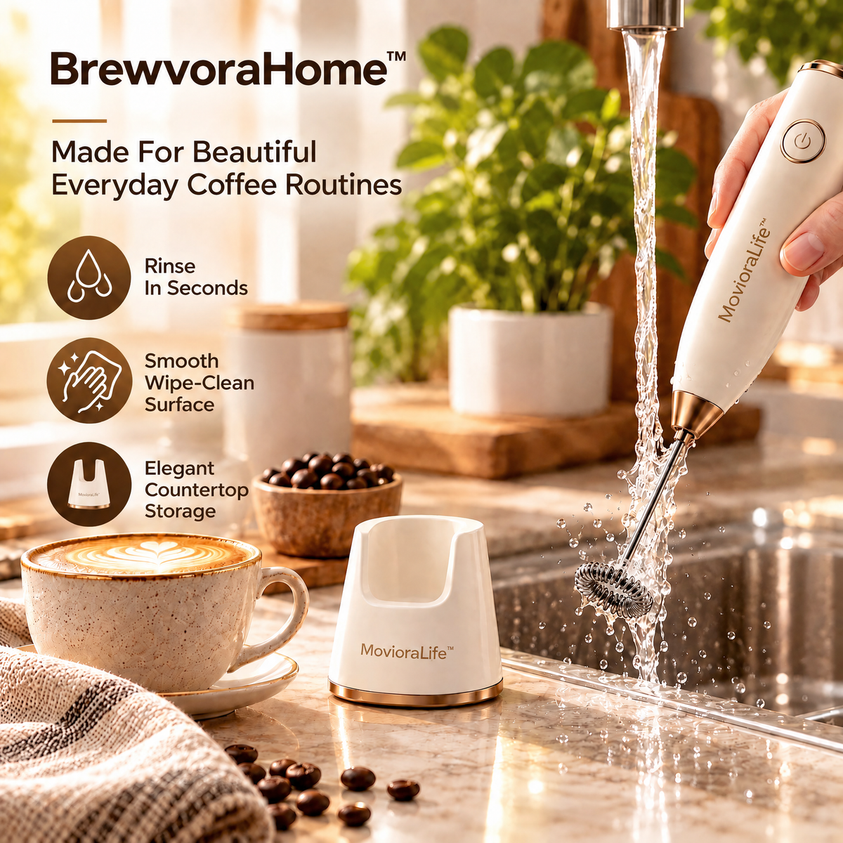 BrewvoraHome™ Electric Milk Frother