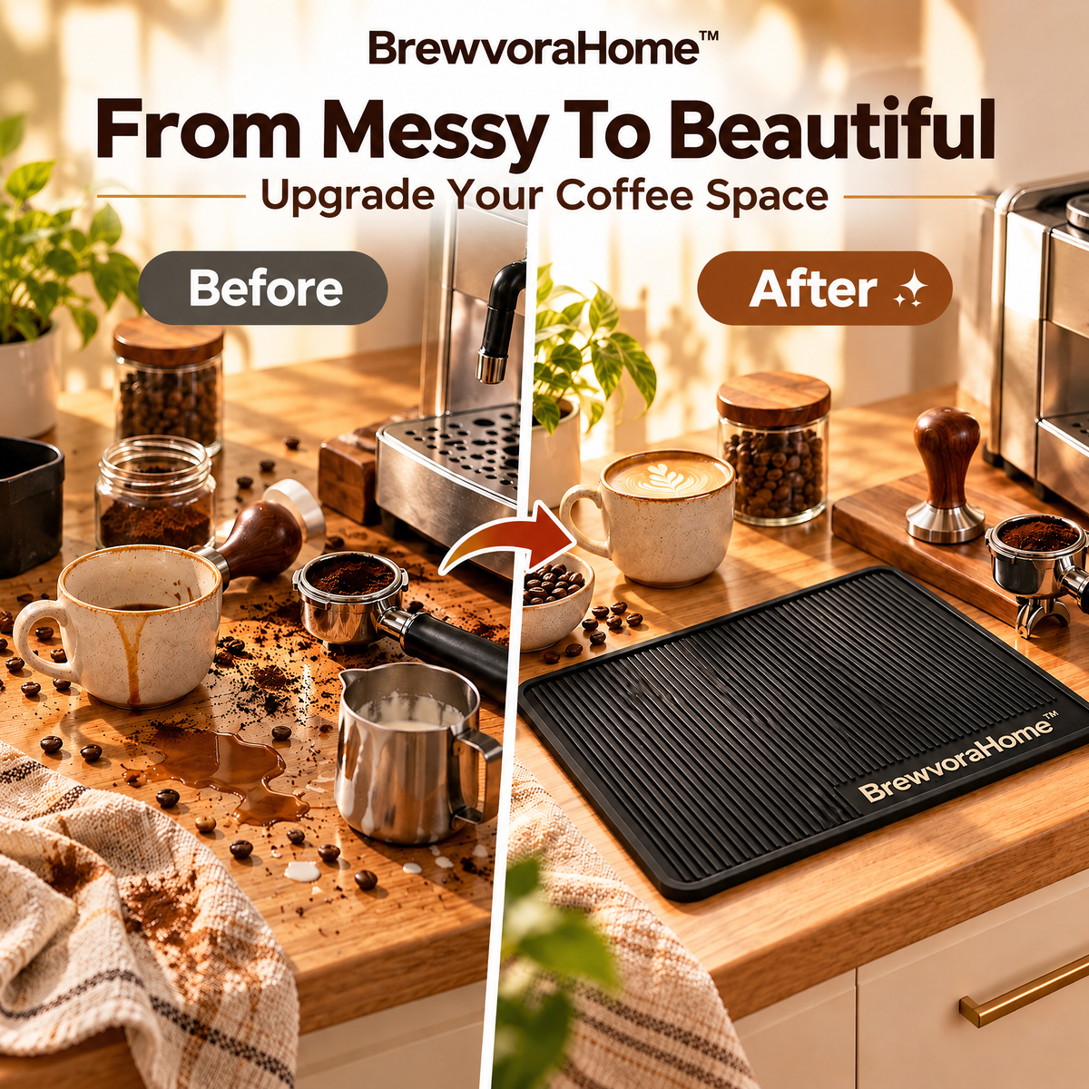 BrewvoraHome™ Coffee Bar Mat