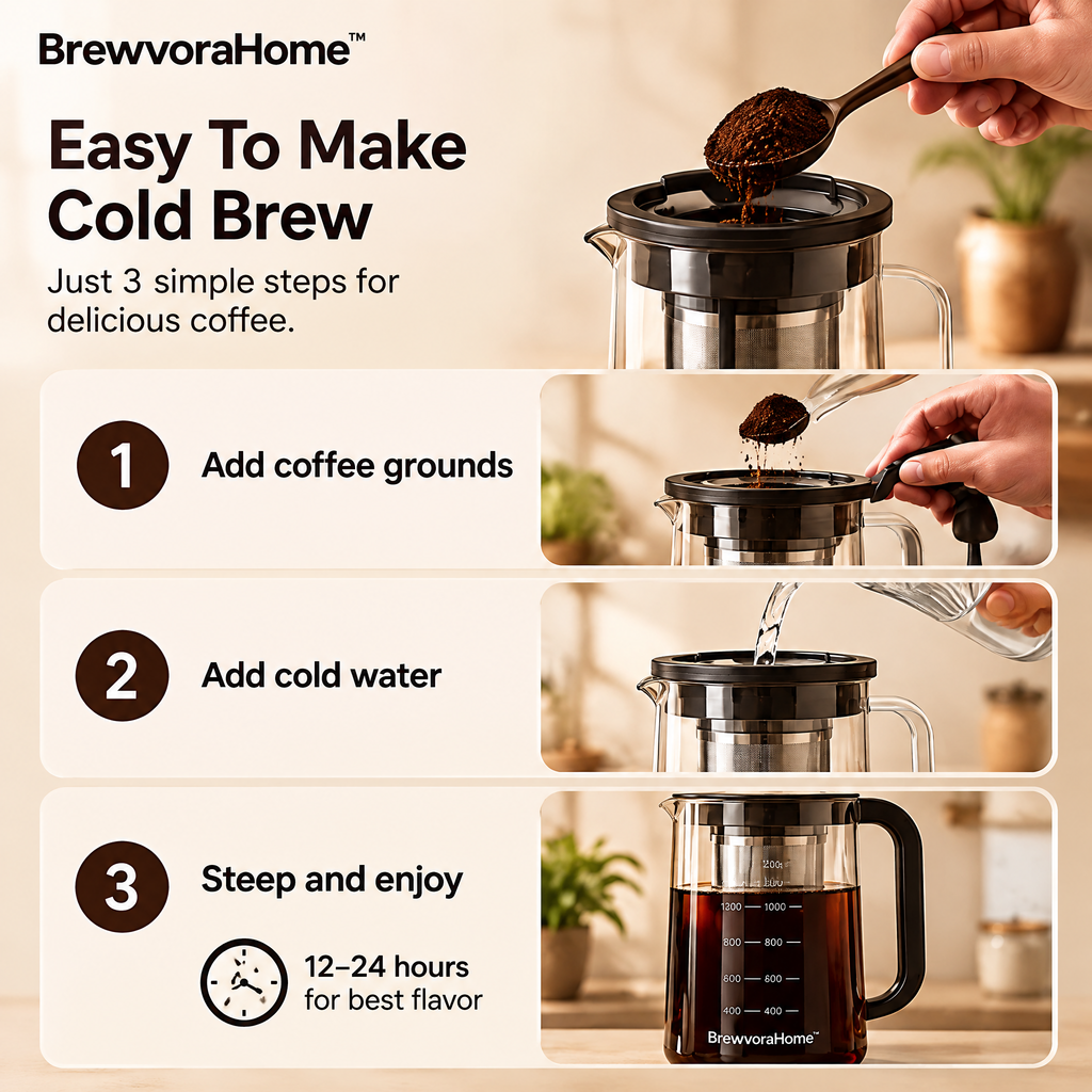 BrewvoraHome™ Cold Brew Coffee Maker