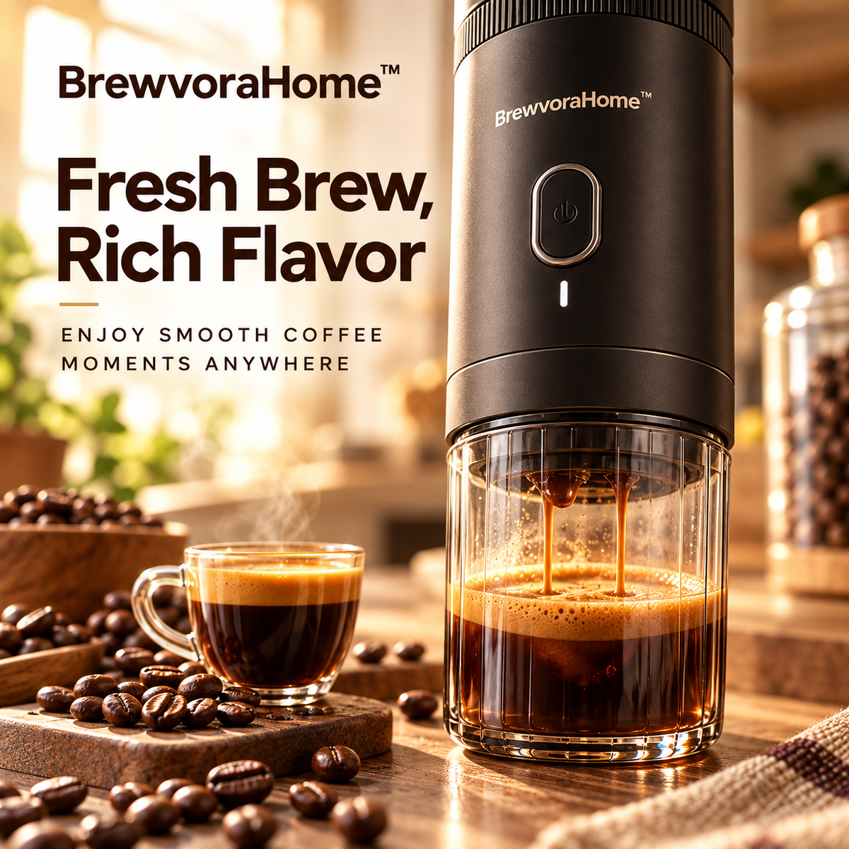 BrewvoraHome™ Portable Coffee Maker